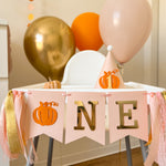 Pumpkin One High Chair Banner Fall First Happy Birthday