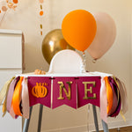 Pumpkin One High Chair Banner Fall First Happy Birthday