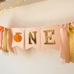 Pumpkin One High Chair Banner Fall First Happy Birthday