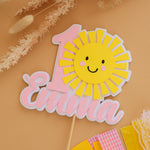 Sun Cake Topper, You are my Sonshine Birthday, Sunshine Custom Name Topper