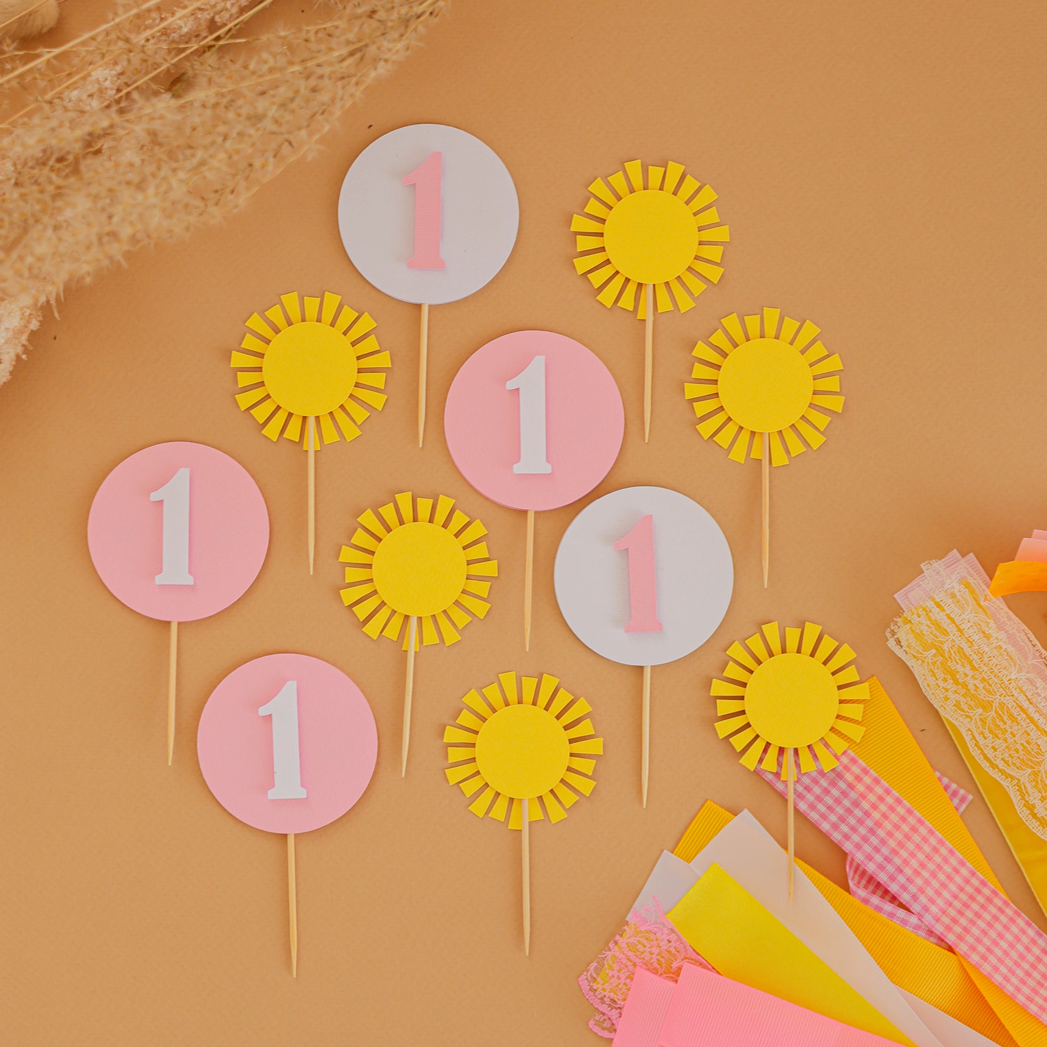 Sun Cupcake Toppers, You Are My Sunshine