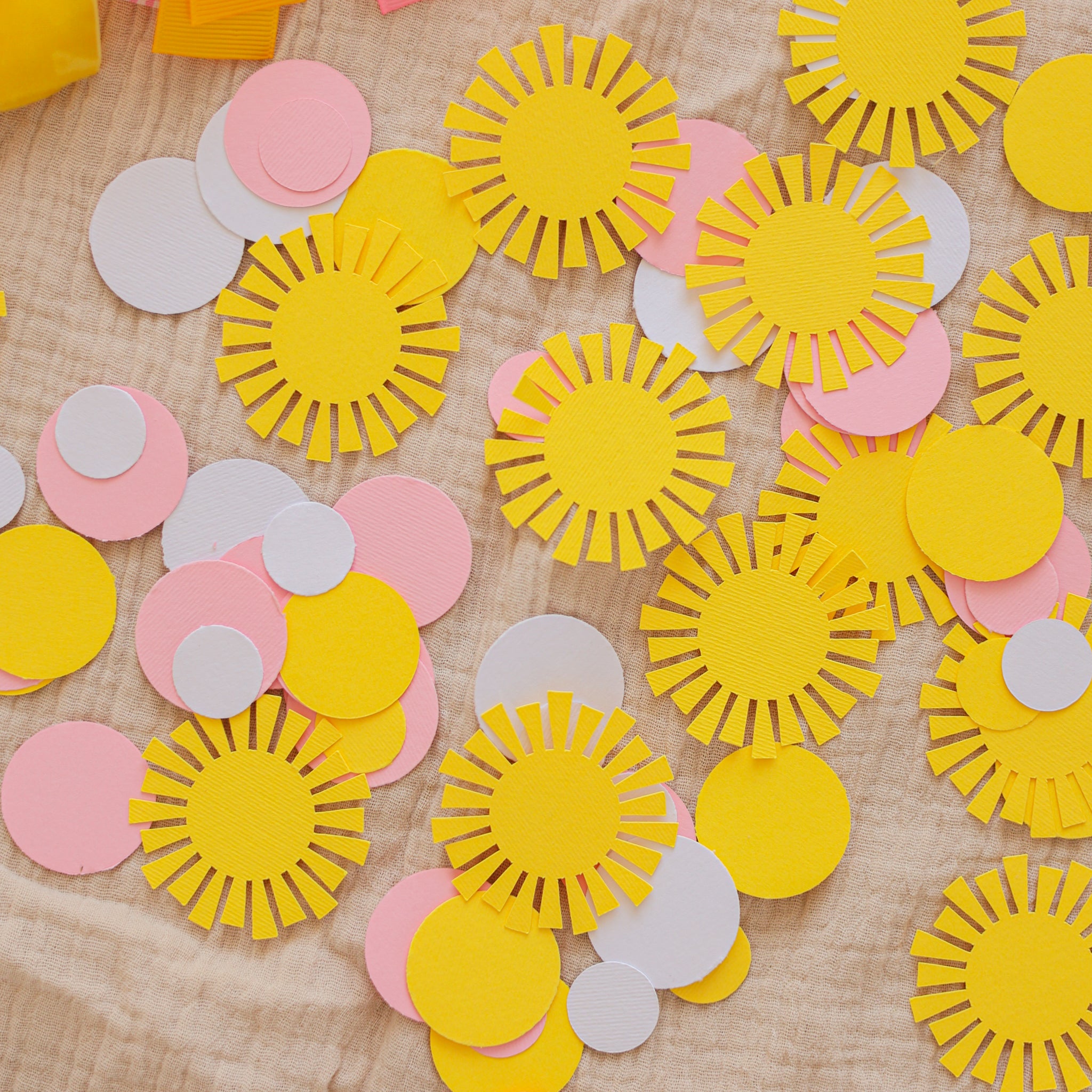 Sunshine Confetti, Sun Baby Shower, You are my Sunshine Birthday Decorations