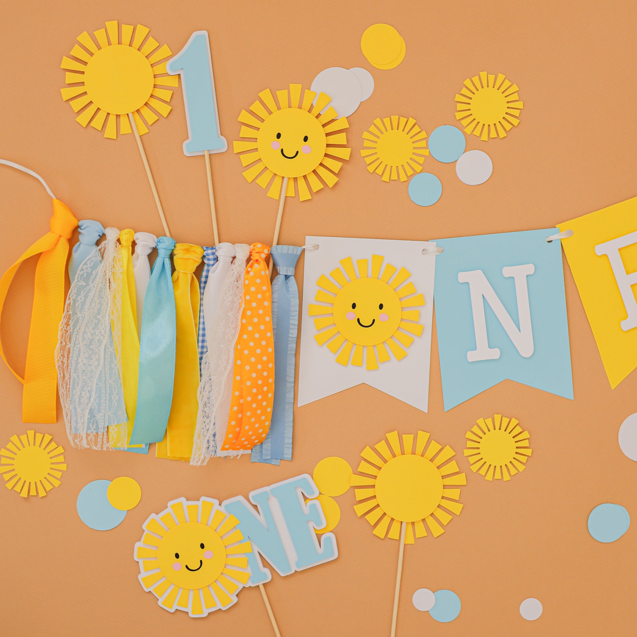 Sunshine High Chair Banner, You are my Sunshine, Sun 1st Birthday