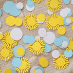 Sunshine Confetti, Sun Baby Shower, You are my Sunshine Birthday Decorations