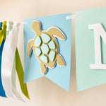 Turtle Birthday Highchair Banner Turtle 2nd Birthday Party