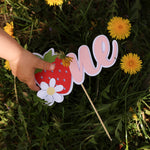 Strawberry Cake Topper, Berry Fun to be One, Berry Party Decorations
