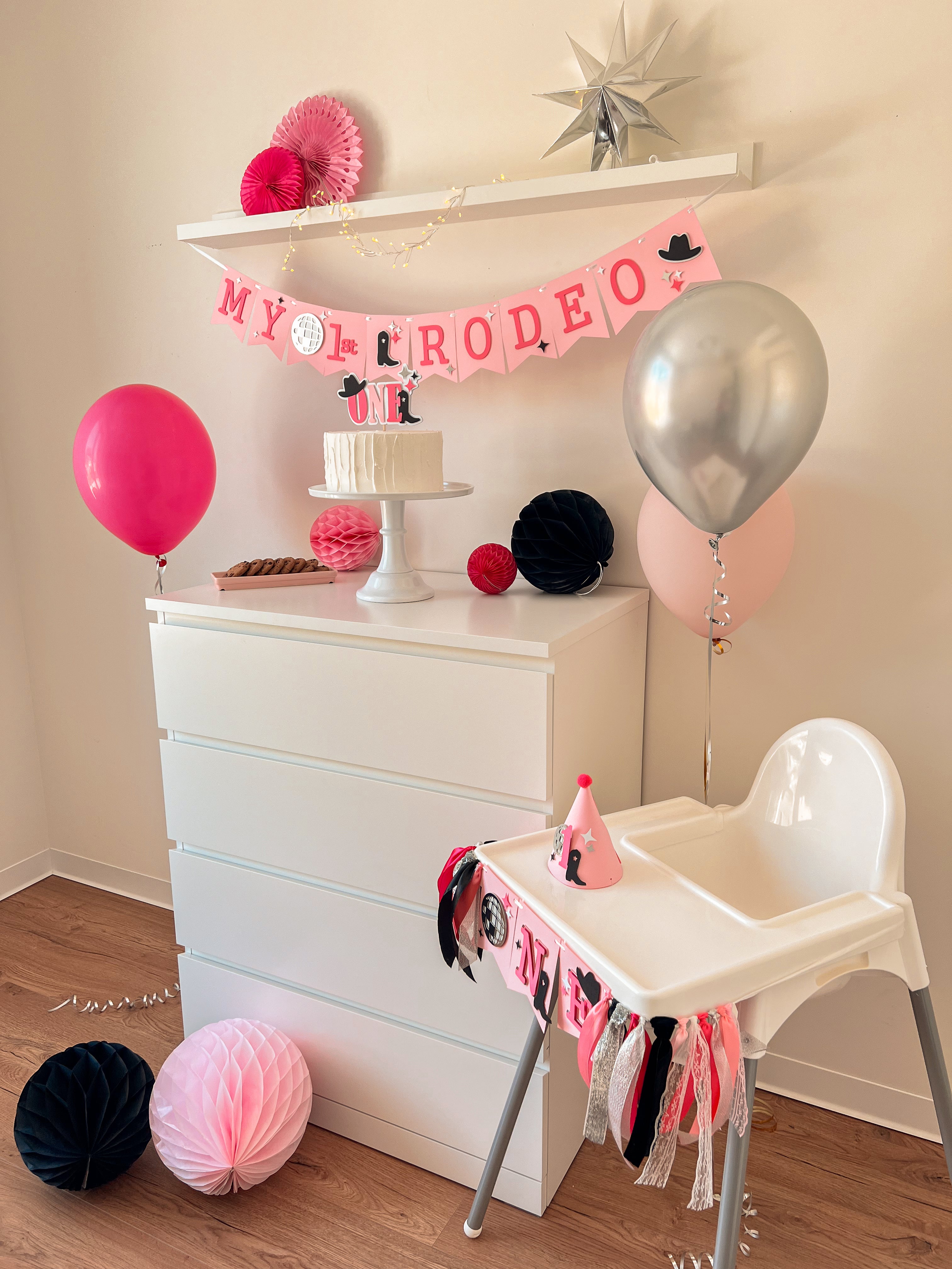  Cowboy Rodeo Cupcake Toppers My First Rodeo Pink Wild West Party