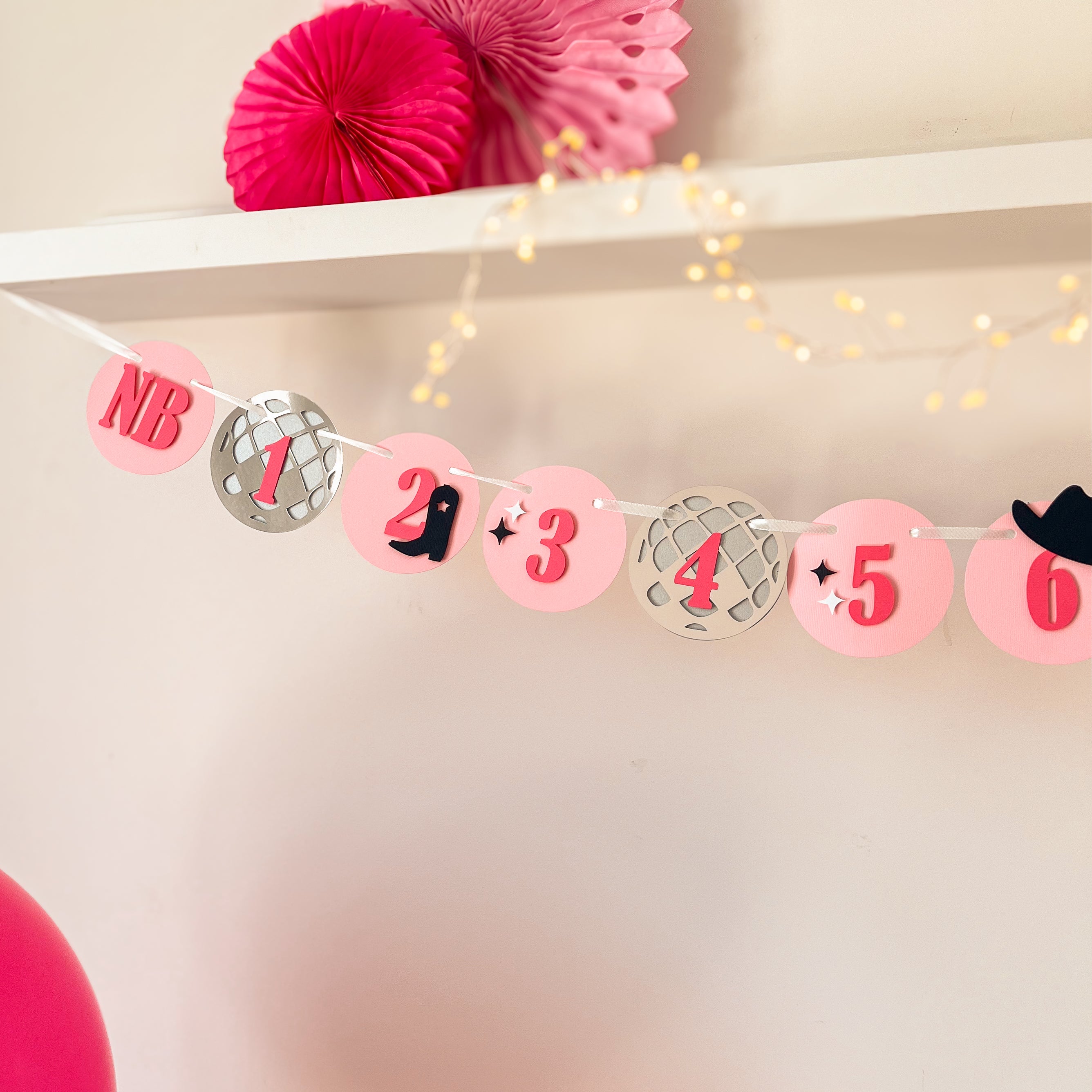 Cowboy Rodeo 12 Month Photo Banner My First Rodeo Wild West Party