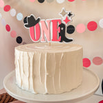 Girl Cowboy Rodeo Cake Topper Cowboy Rodeo Girl 1st Birthday My First Pink Rodeo Wild West Party Cowboy themed My 1st Rodeo Party