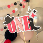 Girl Cowboy Rodeo Cake Topper Cowboy Rodeo Girl 1st Birthday My First Pink Rodeo Wild West Party Cowboy themed My 1st Rodeo Party