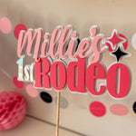 Girl Cowboy Rodeo Cake Topper Cowboy Rodeo Girl 1st Birthday My First Pink Rodeo Wild West Party Cowboy themed My 1st Rodeo Party