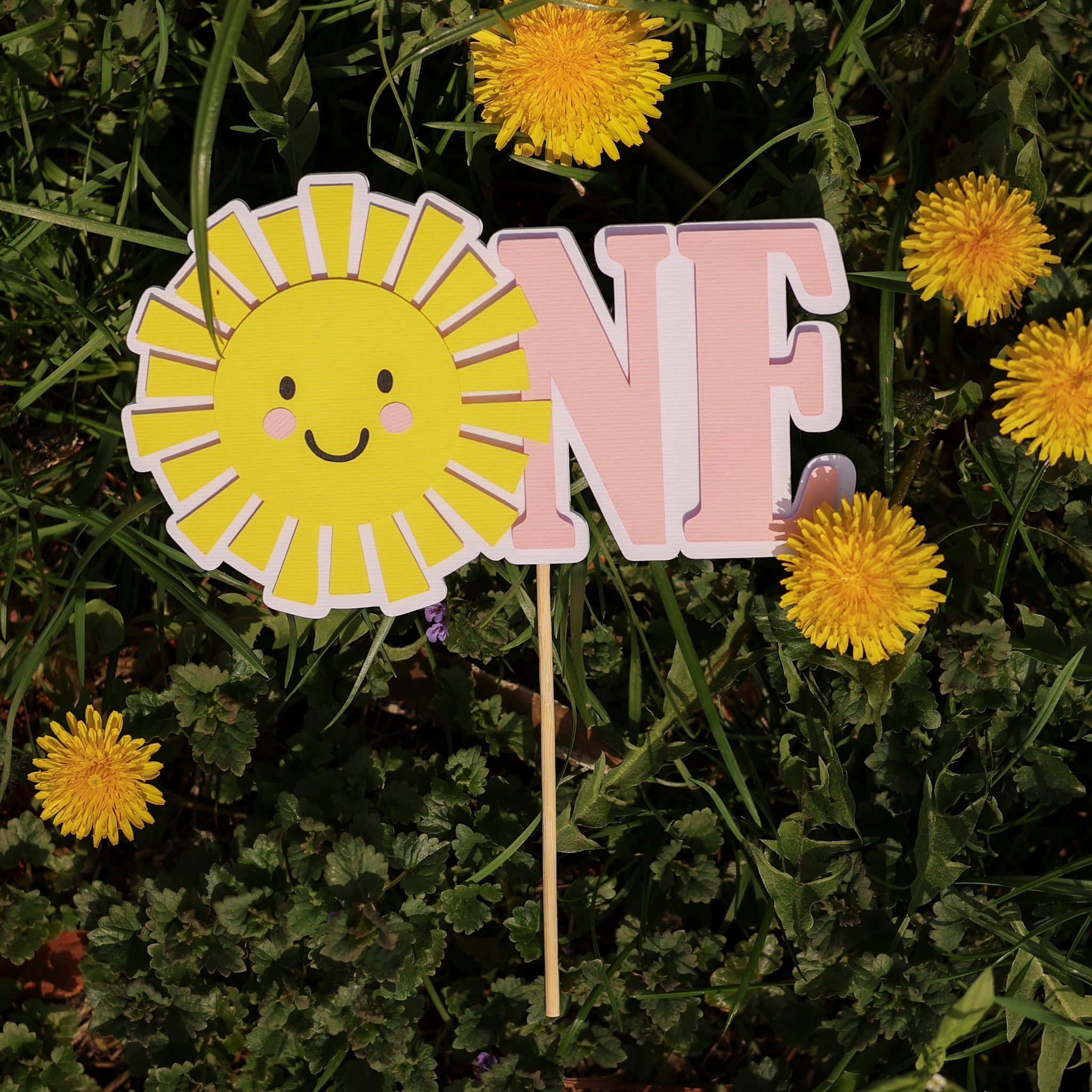 Sun Cake Topper, You are my Sonshine Birthday, Sunshine Custom Name Topper