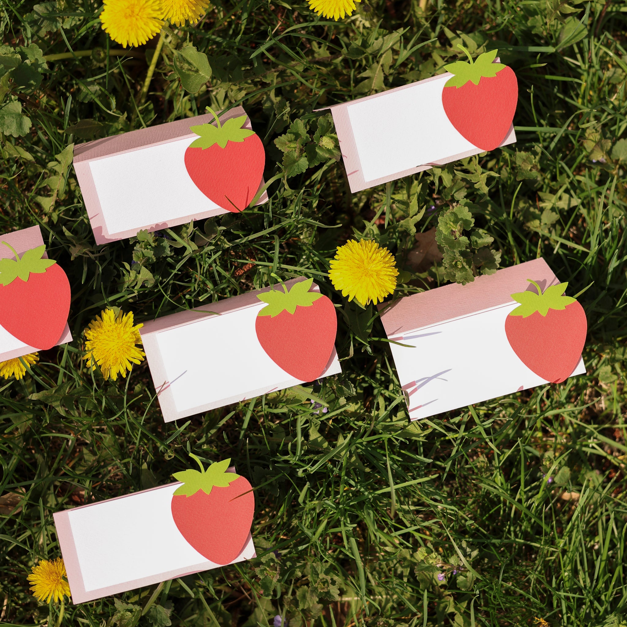 Strawberry Place Cards Berry theme Party Summer Birthday party