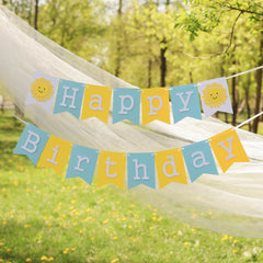 Sunshine Boy 1st Birthday Banner, One in the Sun, Customized Banner
