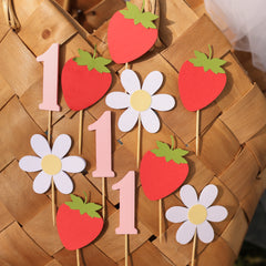 Strawberry Cupcake Toppers