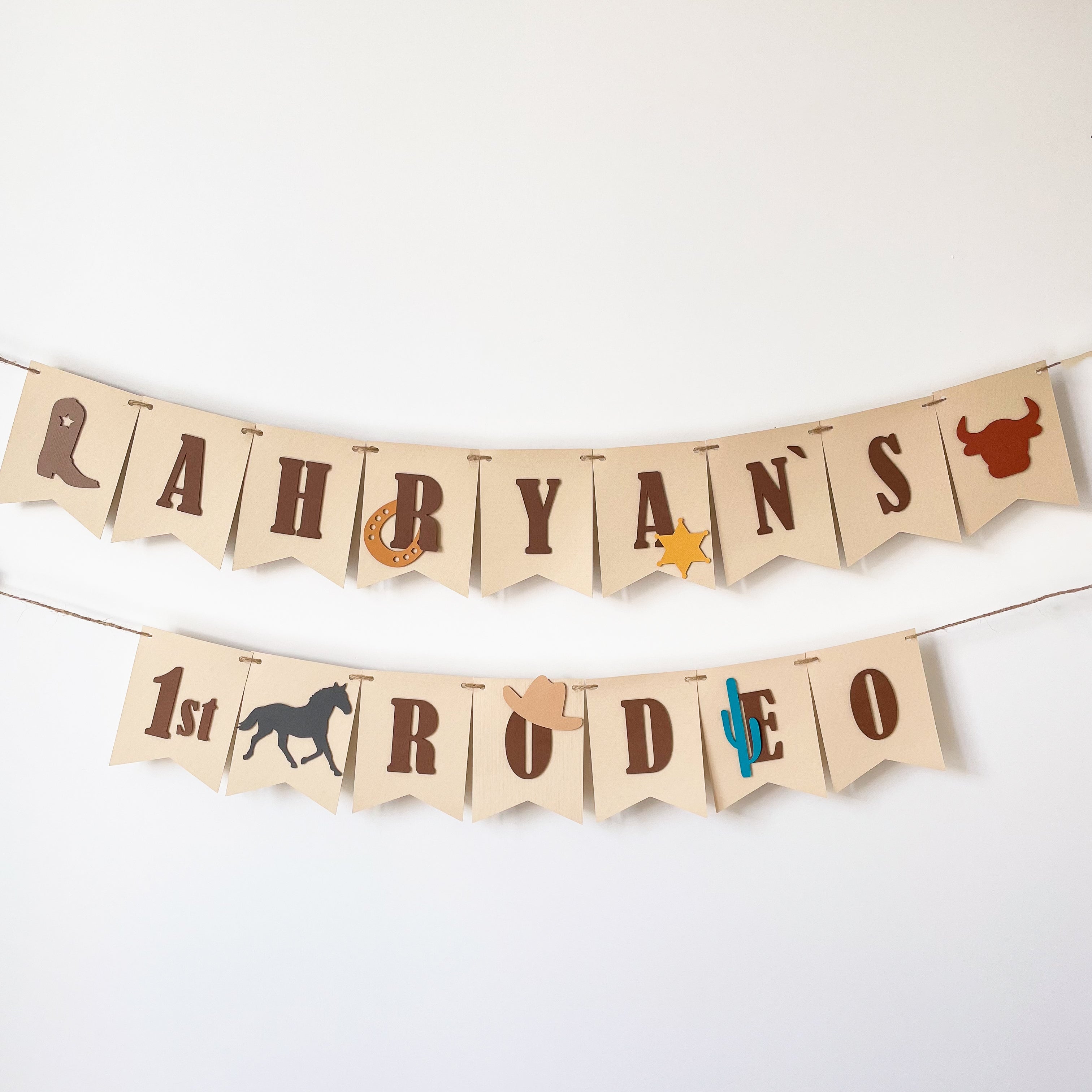 My 1st Rodeo Banner - Wild West Dekoration Für Den 1. Geburtstag, Cowboy/Cowgirl Thema, Ca. 2,4 M Lang