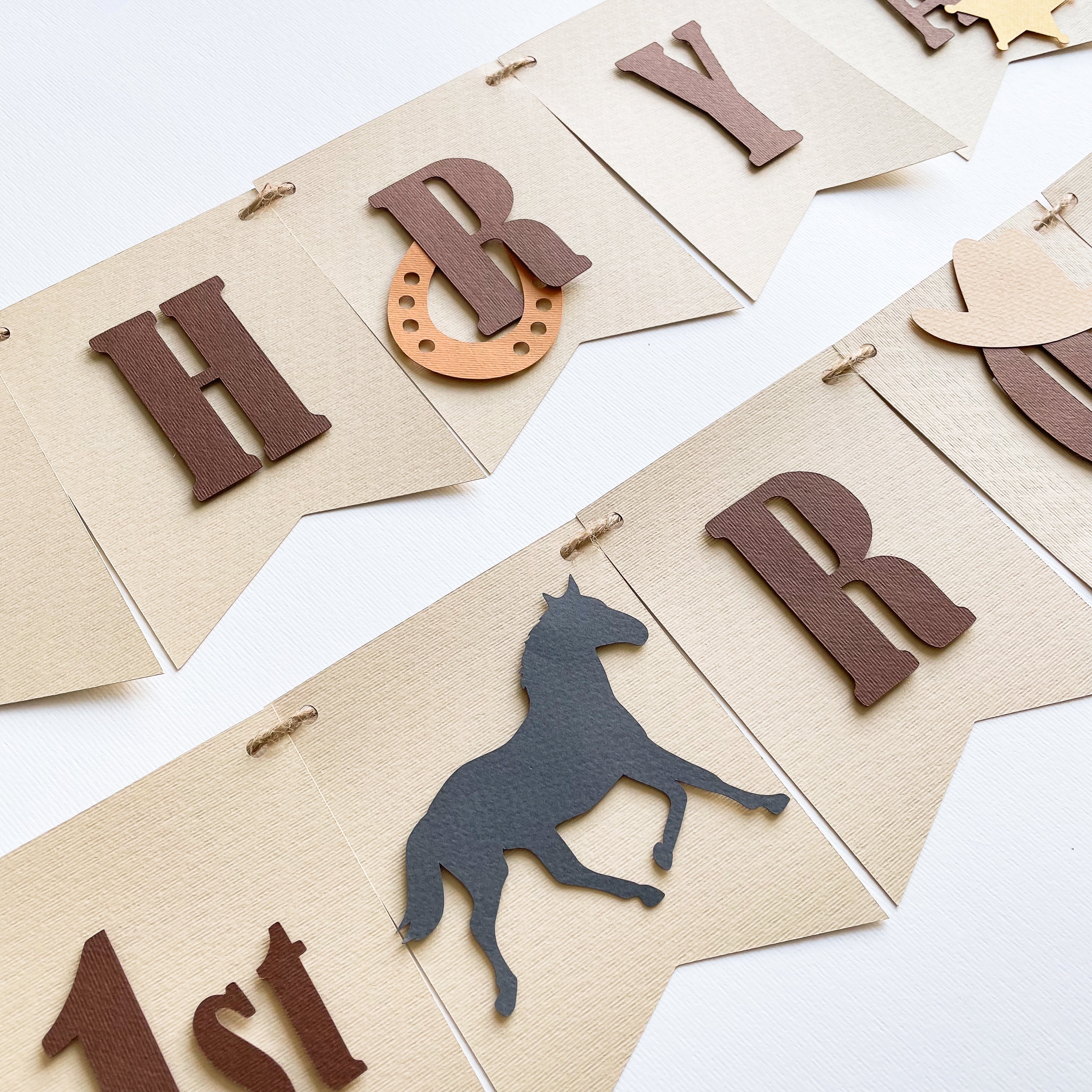 Cowboy Birthday Happy Bithday Banner Cowboy Rodeo Birthday Banner Cowboy 1st Birthday Banner My First Rodeo Wild West Party Cowboy themed and My 1st Rodeo Party