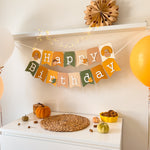 Turkey Birthday Banner Thanksgiving Birthday Fall Autumn 1st Birthday