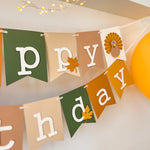 Turkey Birthday Banner Thanksgiving Birthday Fall Autumn 1st Birthday