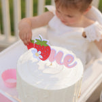 Strawberry Cake Topper, Berry Fun to be One, Berry Party Decorations