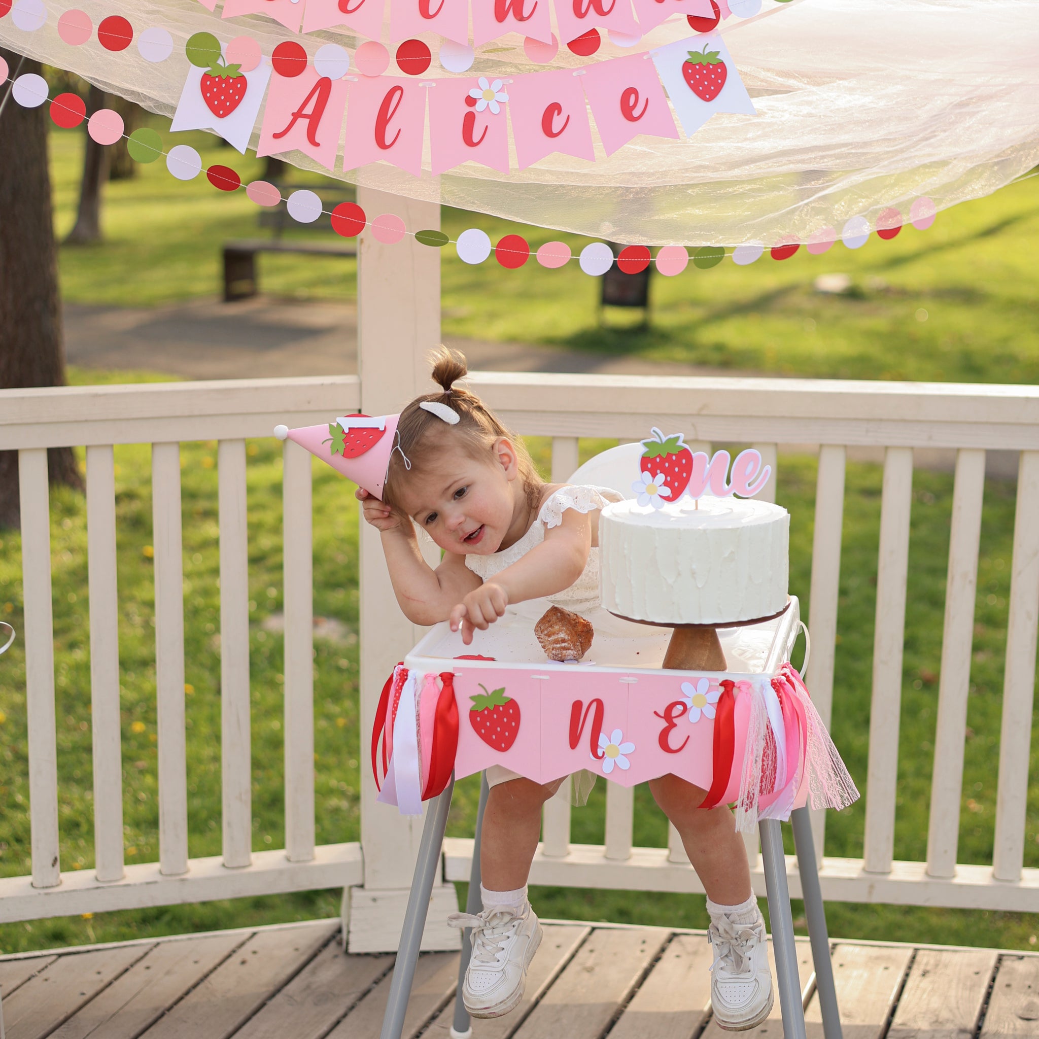 Berry 1st Birthday Hat, Strawberry Birthday Decor