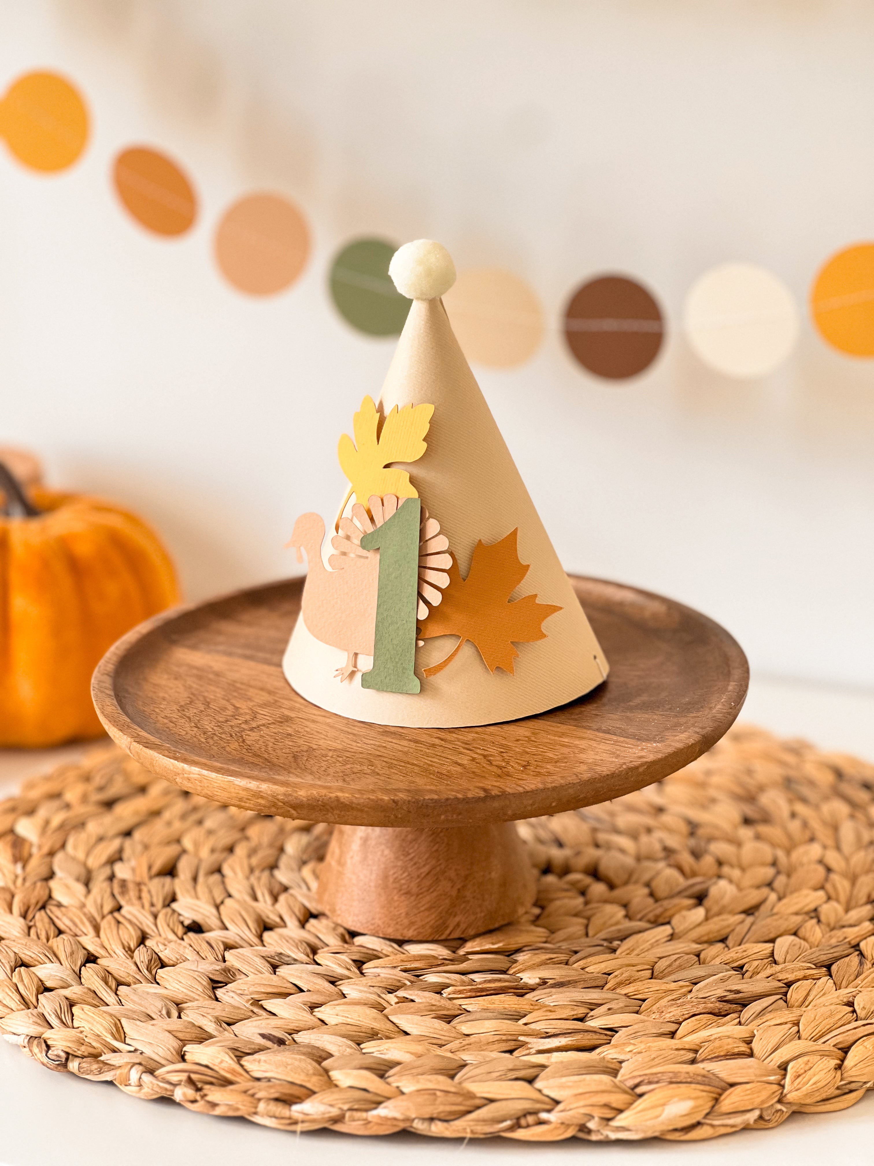 Turkey One Party Thanksgiving First Birthday Party Fall Autumn Birthday