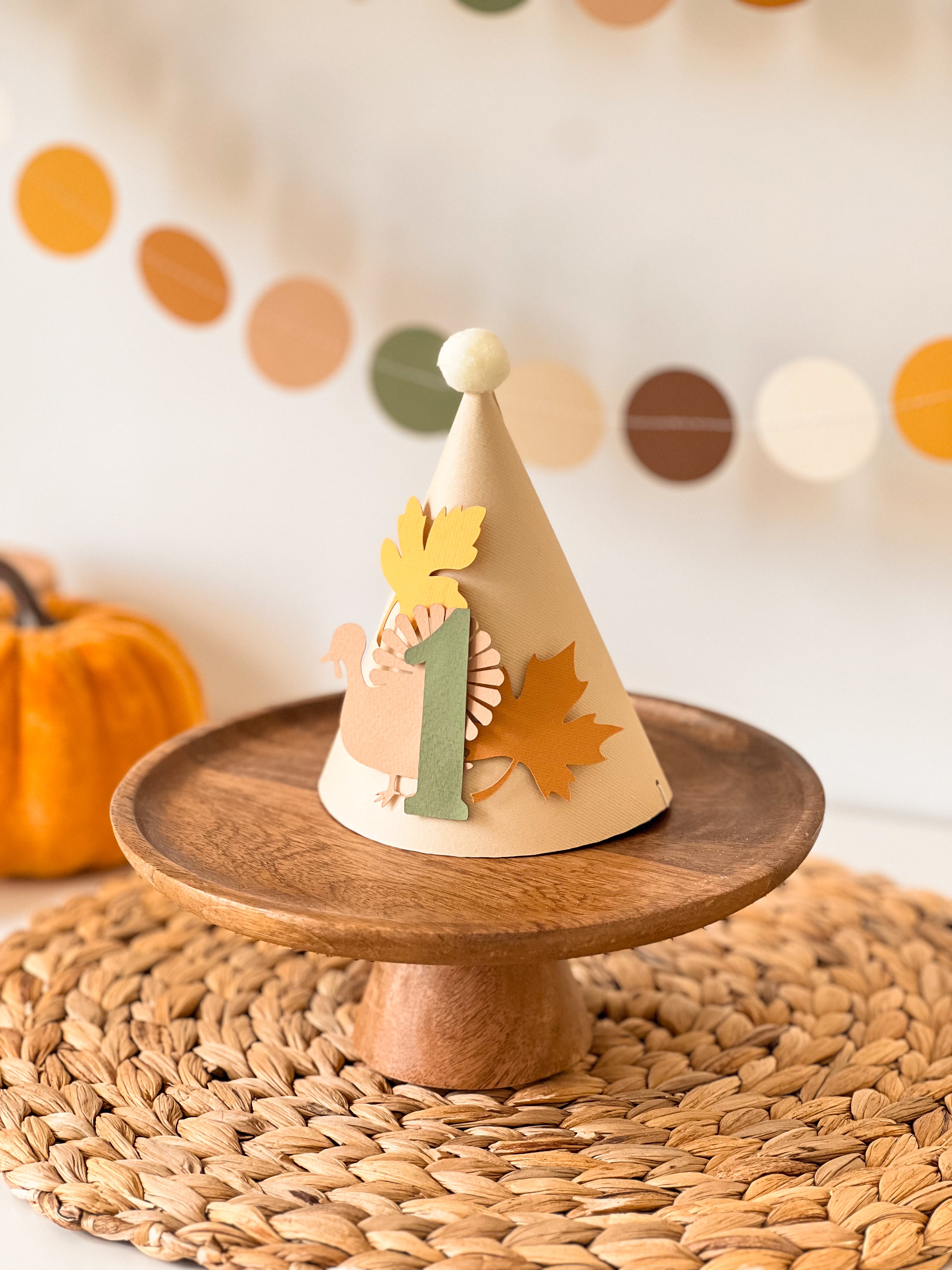 Turkey One Party Thanksgiving First Birthday Party Fall Autumn Birthday