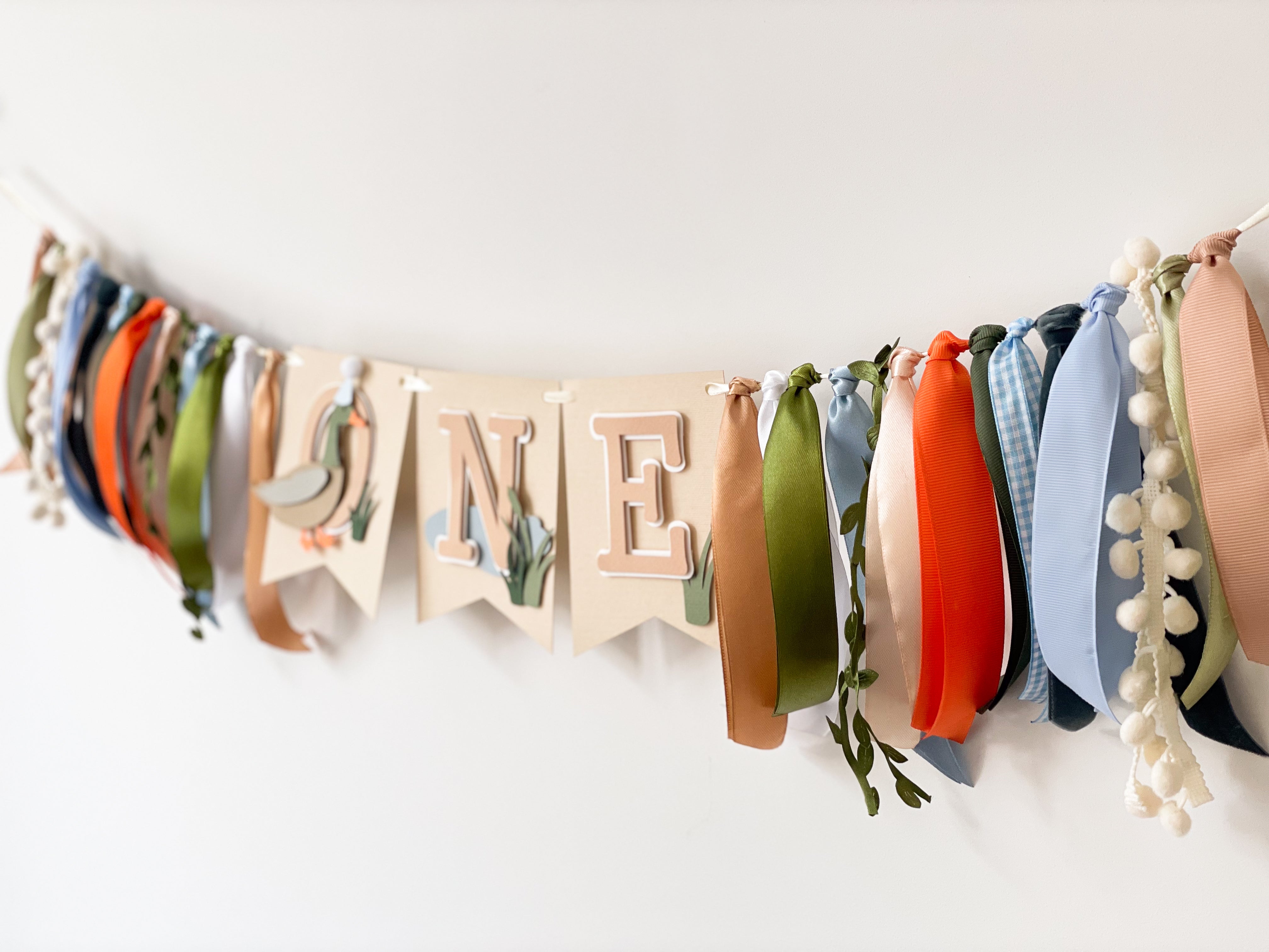 Lucky Duck One High Chair Banner: Ideal for 1st Birthday