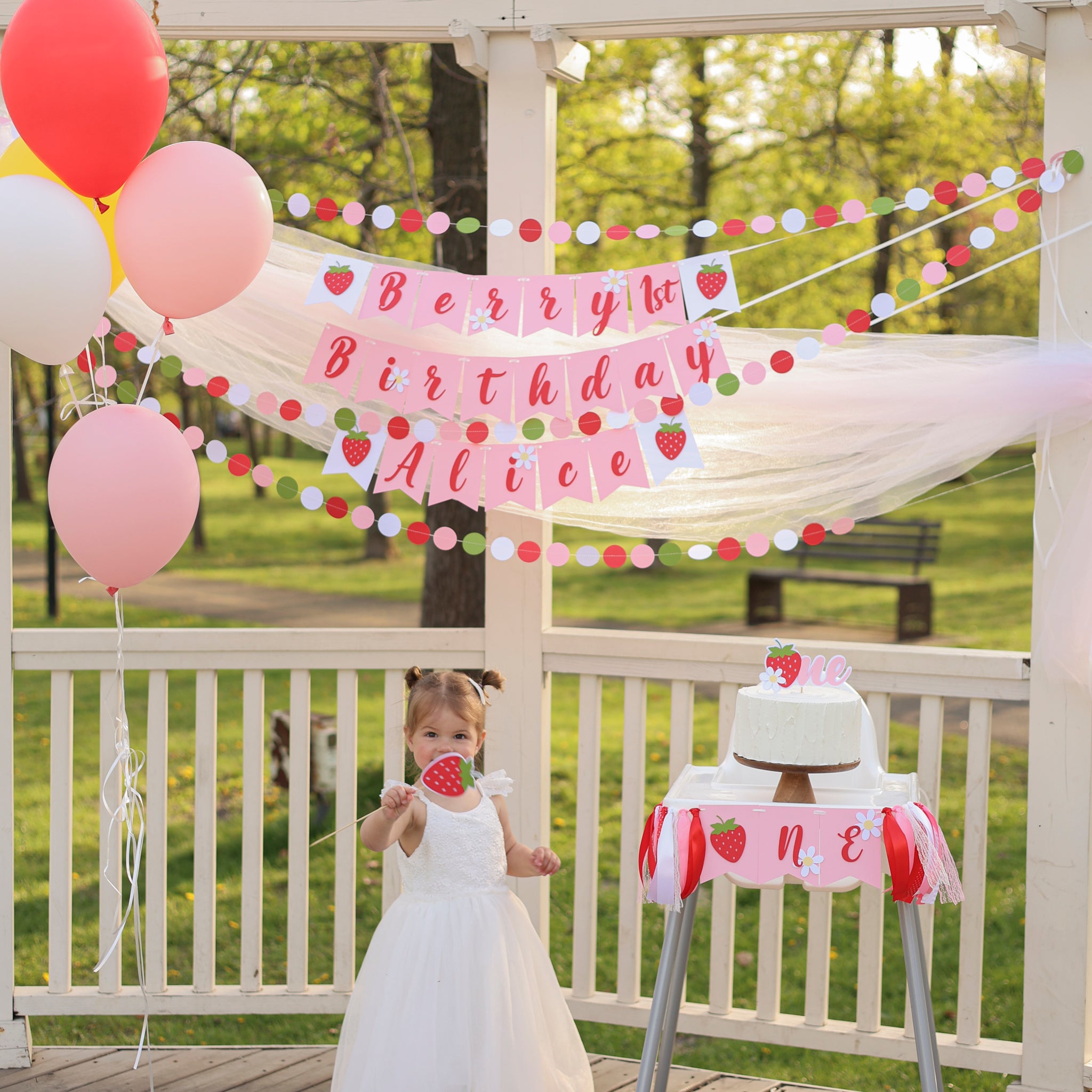 Strawberry Place Cards Berry theme Party Summer Birthday party