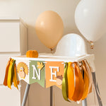 Turkey Highchair Banner Thanksgiving 1st Birthday Party Fall Birthday