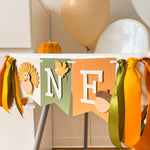 Turkey Highchair Banner Thanksgiving 1st Birthday Party Fall Birthday