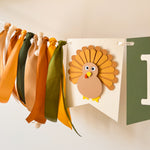 Turkey Highchair Banner Thanksgiving 1st Birthday Party Fall Birthday