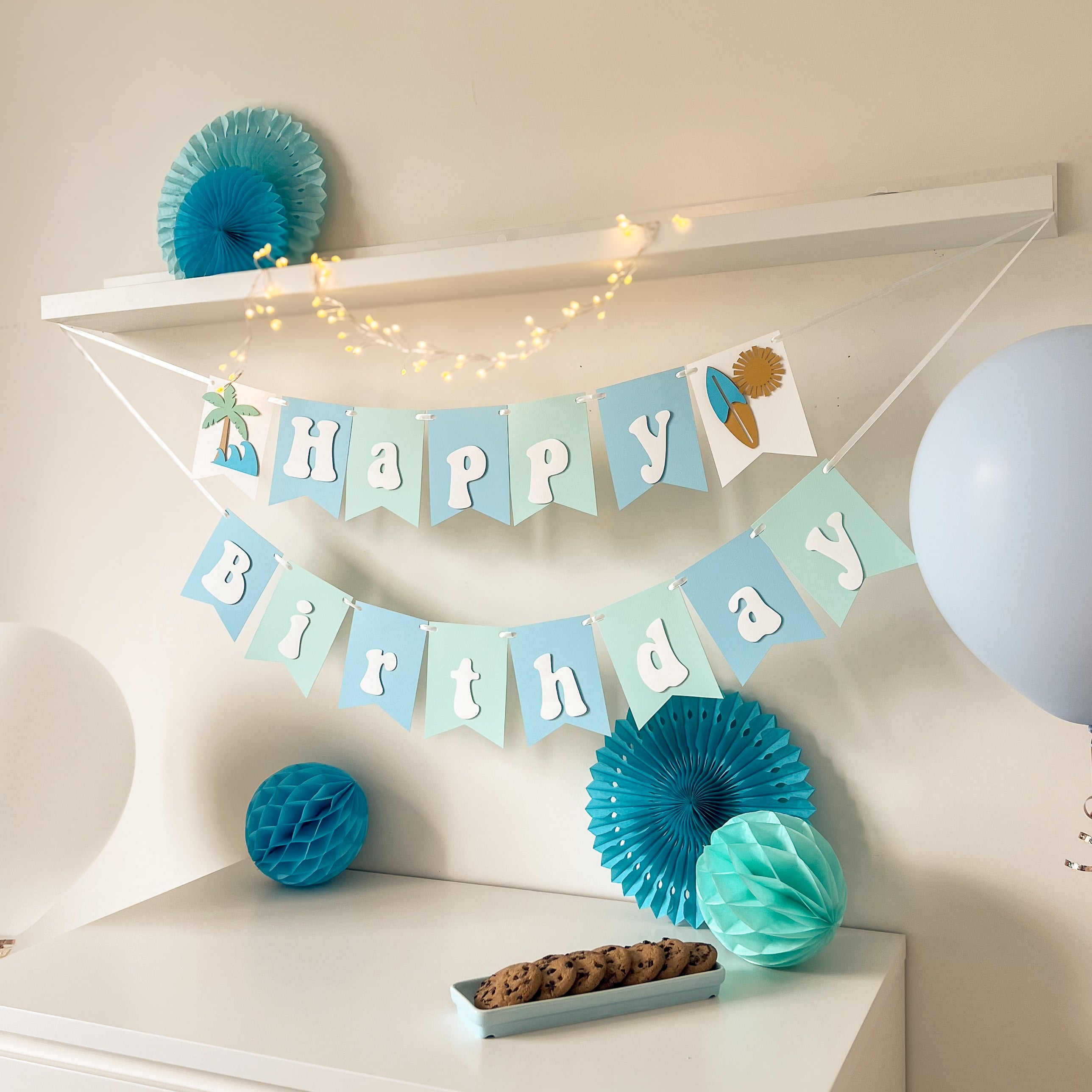 The Big One Surf Birthday Banner Ocean Birthday Decor