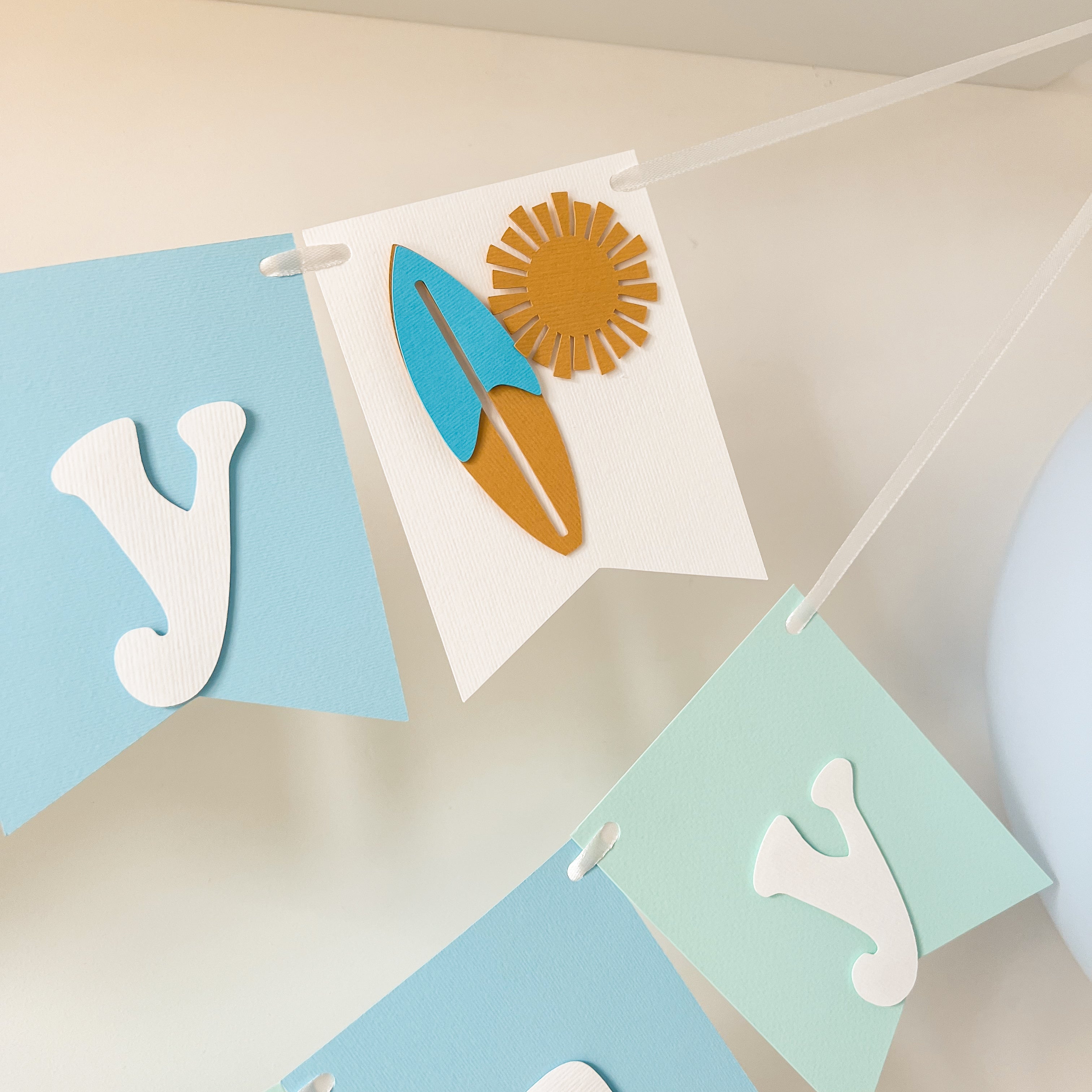 The Big One Surf Birthday Banner Ocean Birthday Decor
