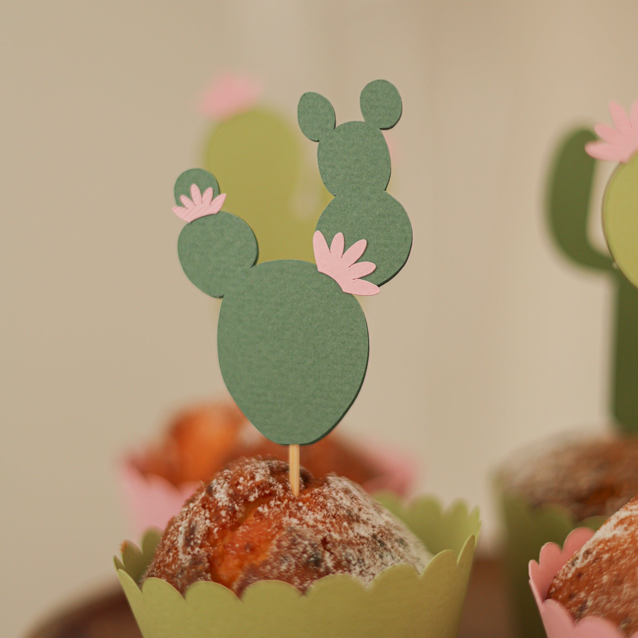 Cactus Cupcake Toppers, One Prickly Pair, Desert Baby Shower
