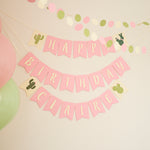 Cactus Girl Birthday Banner with Custom Name, One Prickly Pair First Birthday Decorations, Desert Party Decor