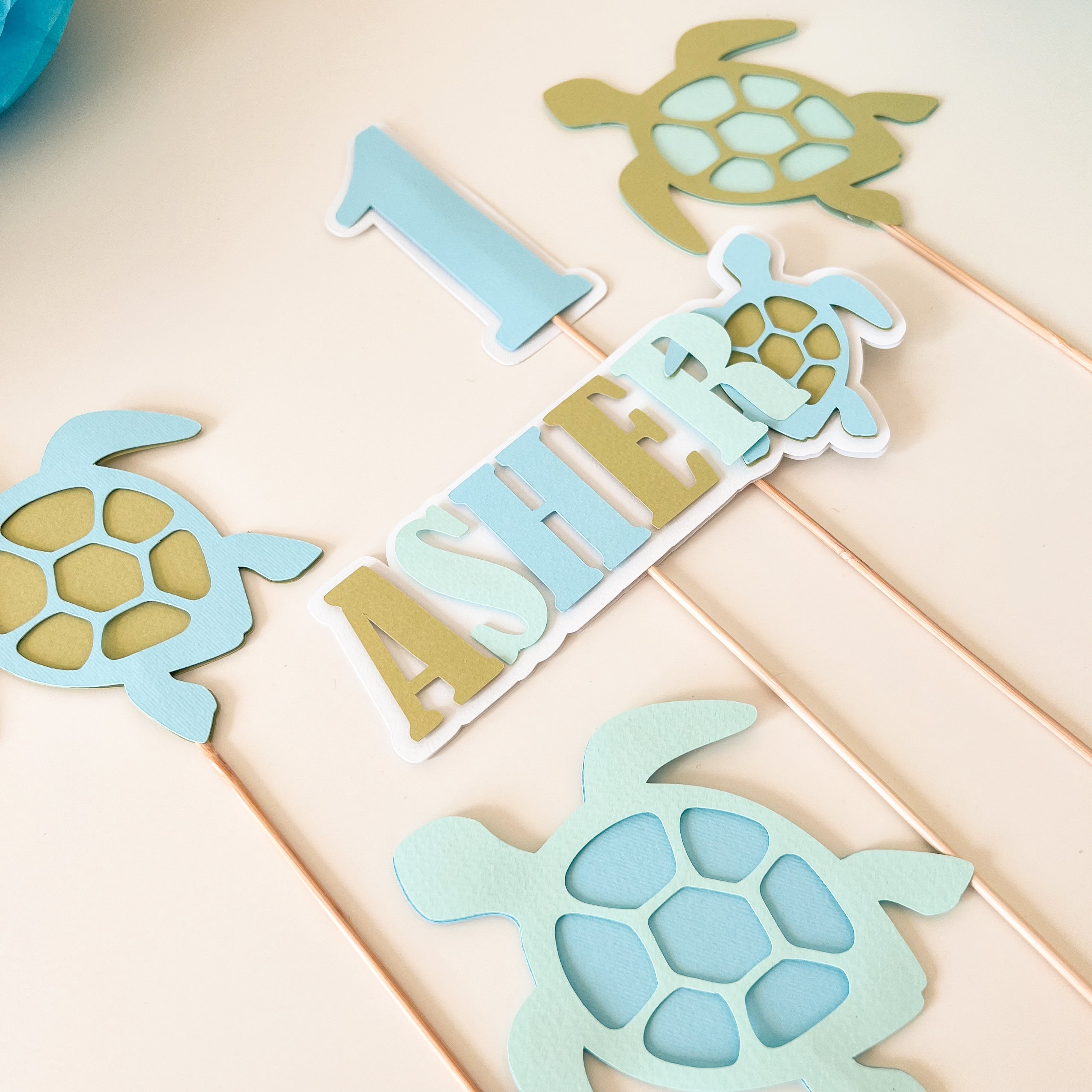 Turtle Centerpieces Under the Sea Party Sea Turtle Straws Beach Party Decor 