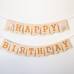 Mushroom Birthday Banner- Toadstool and Fairy Forest Party Decor - One Fungi