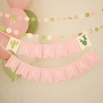 Cactus Girl Birthday Banner, One Prickly Pair First Birthday Decorations, Desert Party Decor