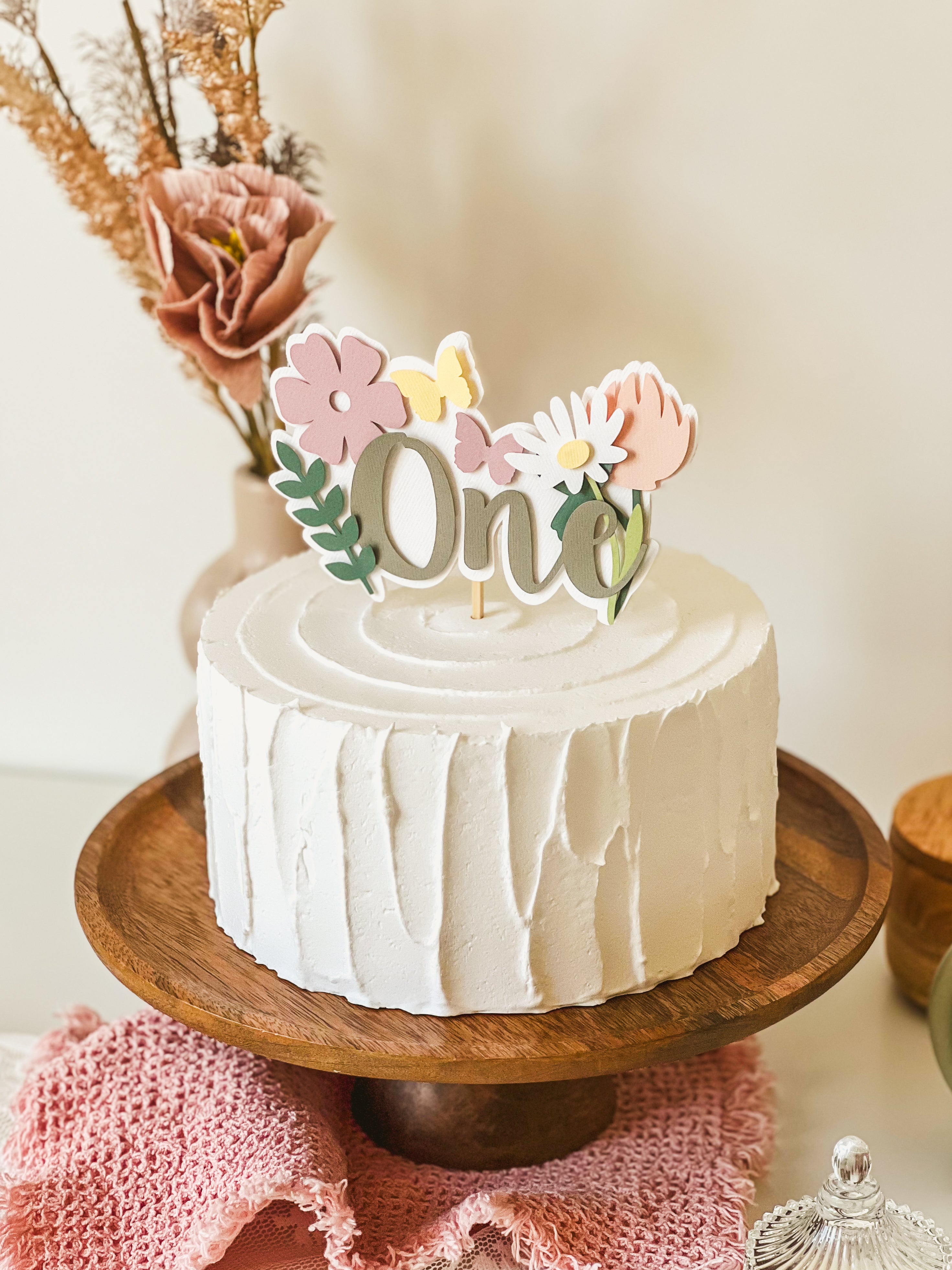 Wild Flower Cake Topper Wildflower 1st Birthday Wild and Onederful Garden Party Floral Birthday Summer party 