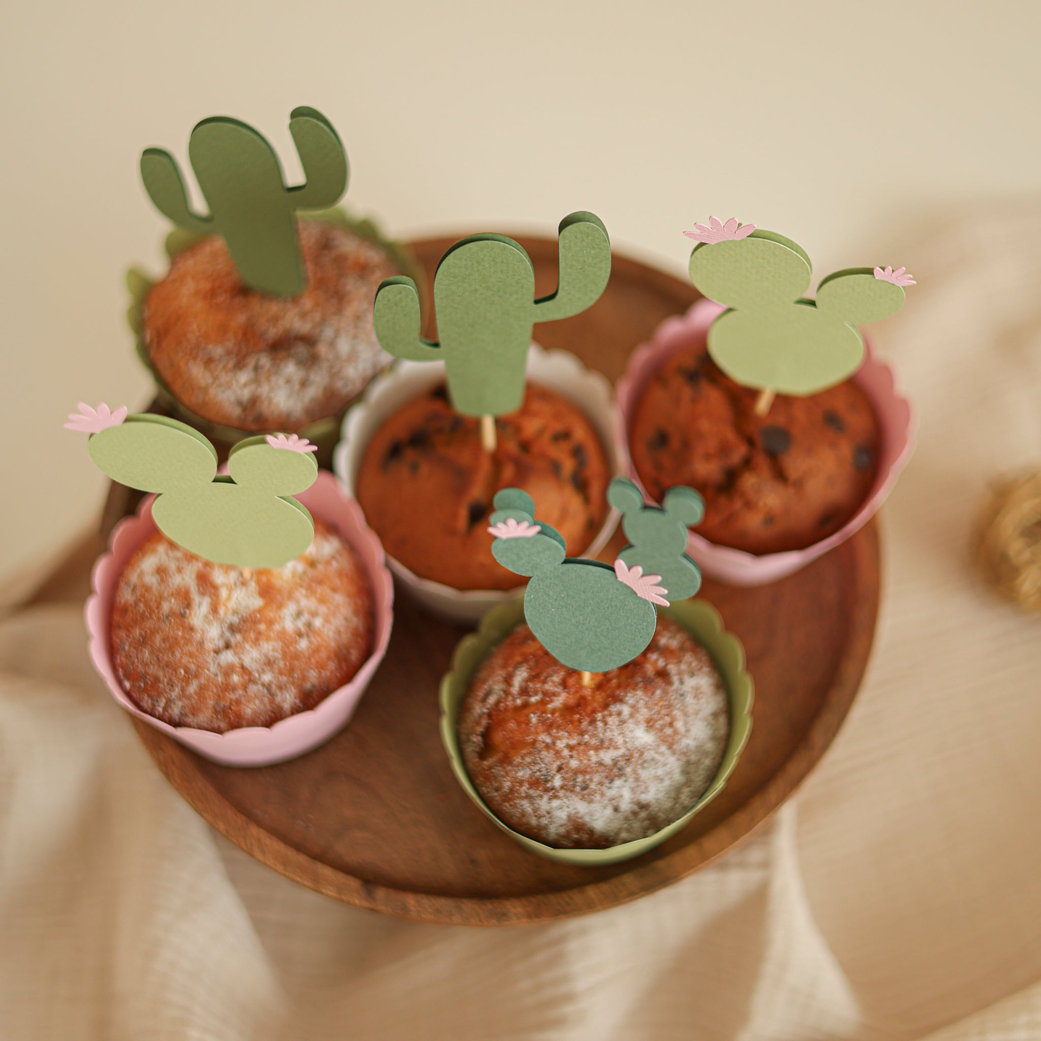 Cactus Cupcake Toppers, One Prickly Pair, Desert Baby Shower