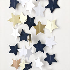 Navy Gold Stars Garland Twinkle Twinkle Little Star 1st Birthday Party
