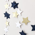 Navy Gold Stars Garland Twinkle Twinkle Little Star 1st Birthday Party
