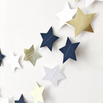 Navy Gold Stars Garland Twinkle Twinkle Little Star 1st Birthday Party