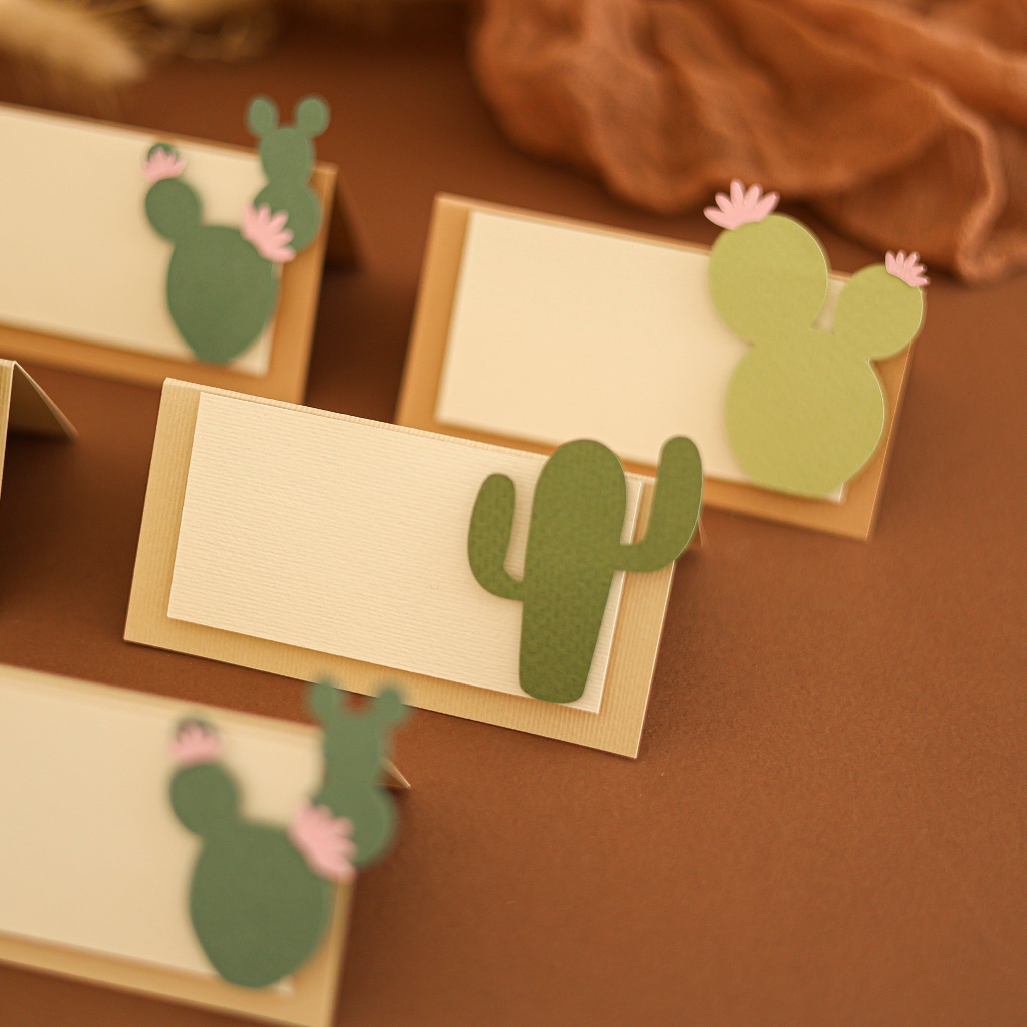 Cactus Name Place Cards - Desert Southwestern Wedding, Baby Shower Decor