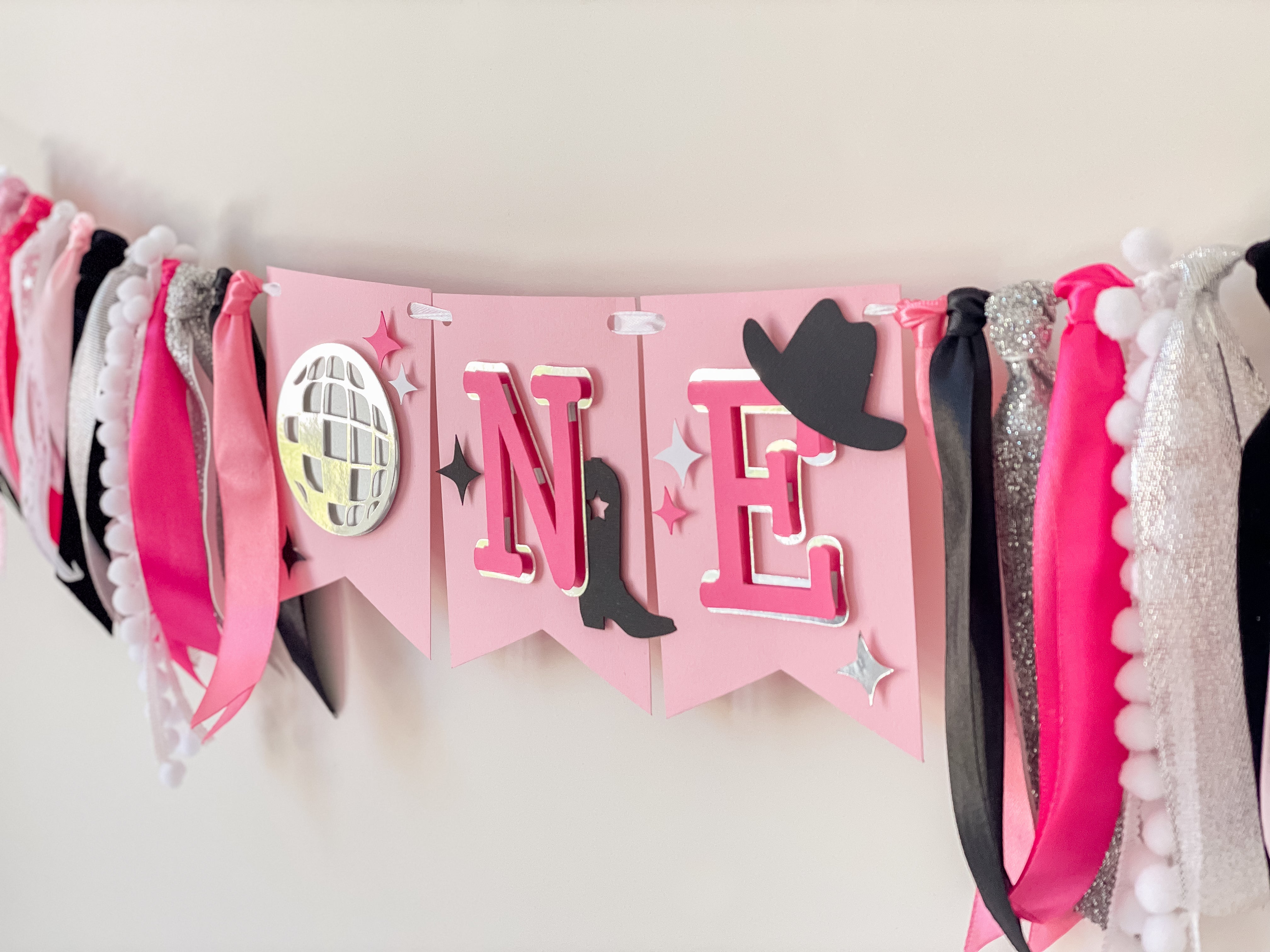 Girl Cowboy Rodeo Highchair Banner Cowboy Themed 1st Birthday Party Decorations My First Rodeo Girl Wild West Party Cowboy themed My 1st Rodeo Party