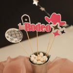 Rodeo Centerpieces My First Rodeo Birthday Disco Cowgirl and Man I Feel Like Im One themed party