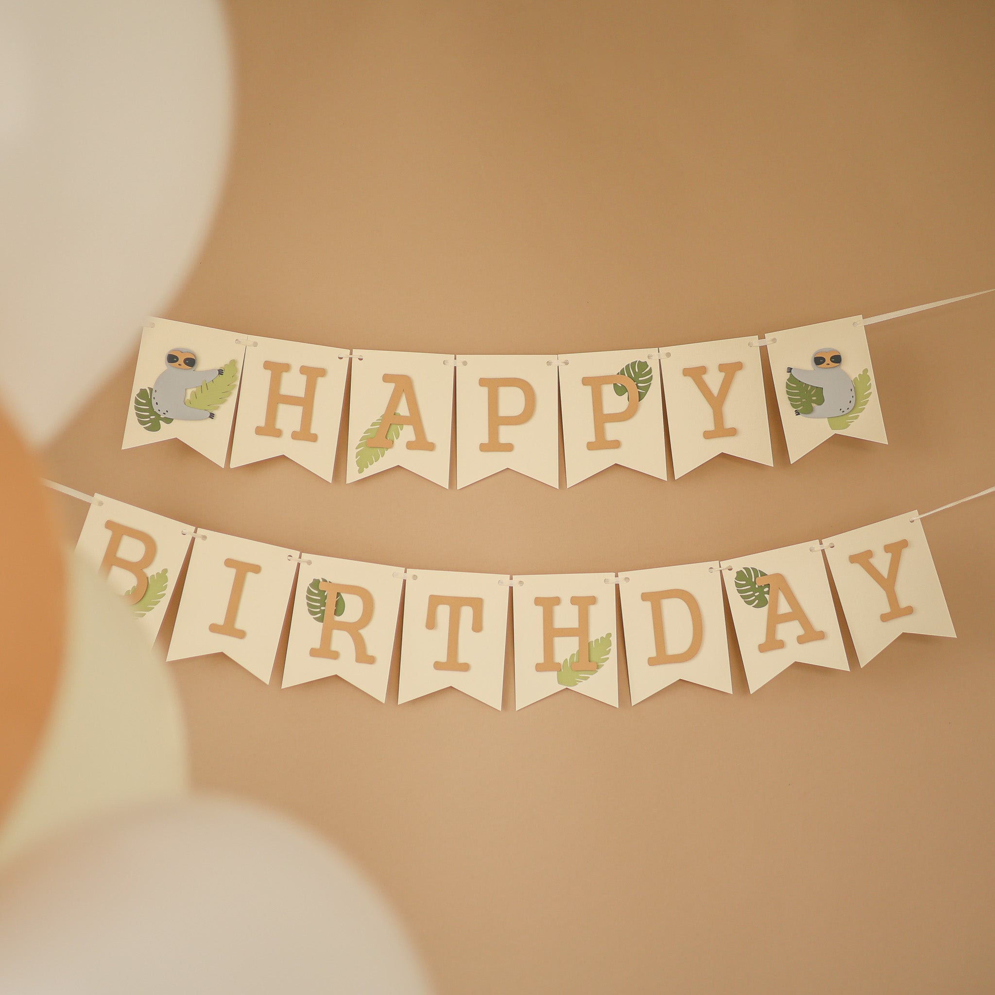 Sloth Banner, Boy 1st Birthday Decor, One Banner, Lets Hang Out