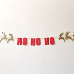 HO-HO-HO Banner - Classic Christmas Holiday Decor & Garland