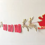HO-HO-HO Banner - Classic Christmas Holiday Decor & Garland
